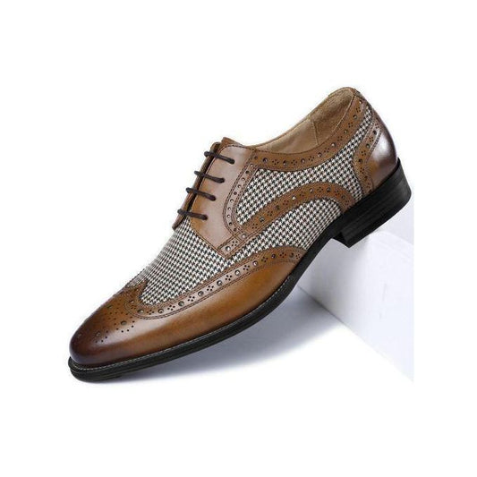 Banagat Hommes Mariage Formel Entreprise Chaussures Lacets Marron