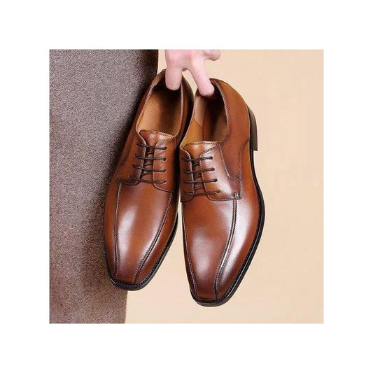Banagat Hommes Formelle Mariage Entreprise Chaussures Lacets Marron