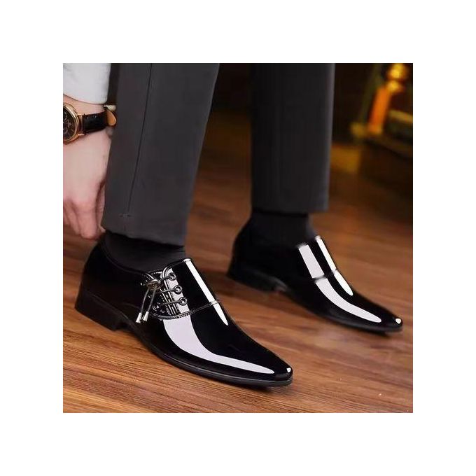 Chaussures Habillées En Cuir Verni Pour Hommes/chaussures En Cuir Classiques De Style Britannique -