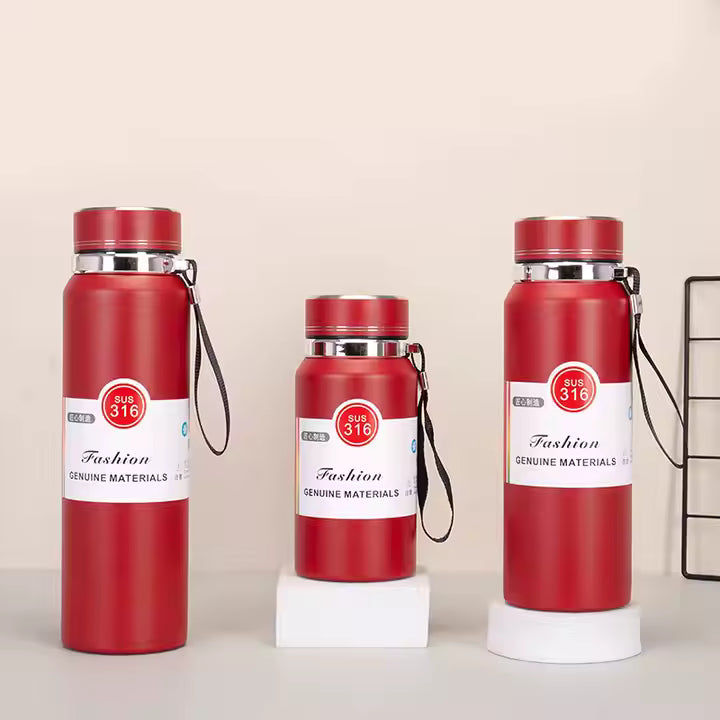 Gourde isotherme intelligente à double paroi en acier inoxydable 316 de 800 ml/1 000 ml