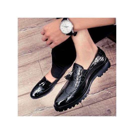 Chaussures Hommes Glands Mocassins Baladeuses Noir