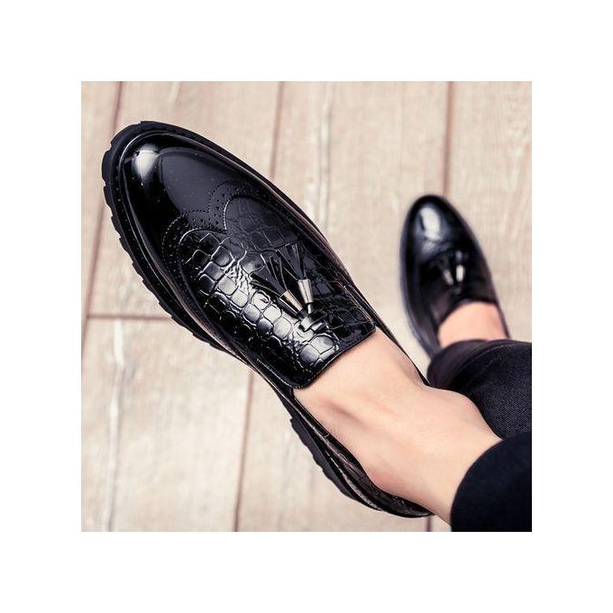 Chaussures Hommes Glands Mocassins Baladeuses Noir