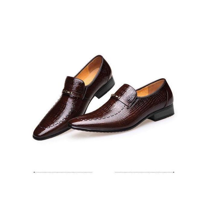 Mocassins D'entreprise Officiels Pour Hommes Brogues Chelsea Chaussures Marron