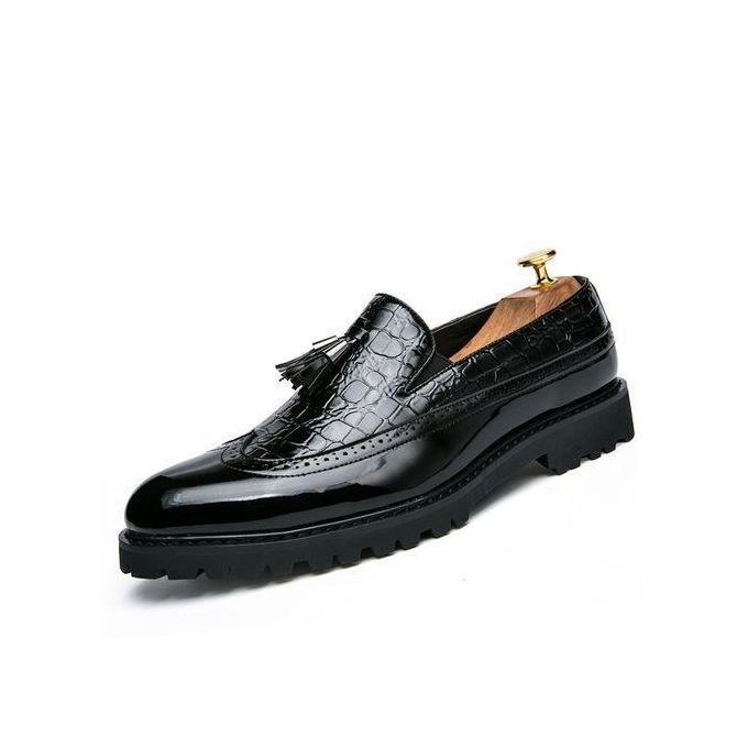Chaussures Hommes Glands Mocassins Baladeuses Noir