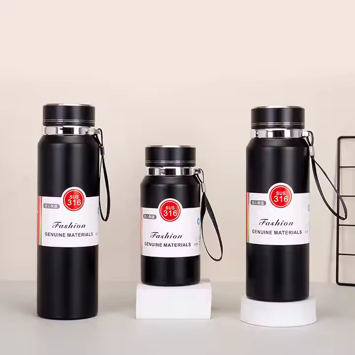 Gourde isotherme intelligente à double paroi en acier inoxydable 316 de 800 ml/1 000 ml